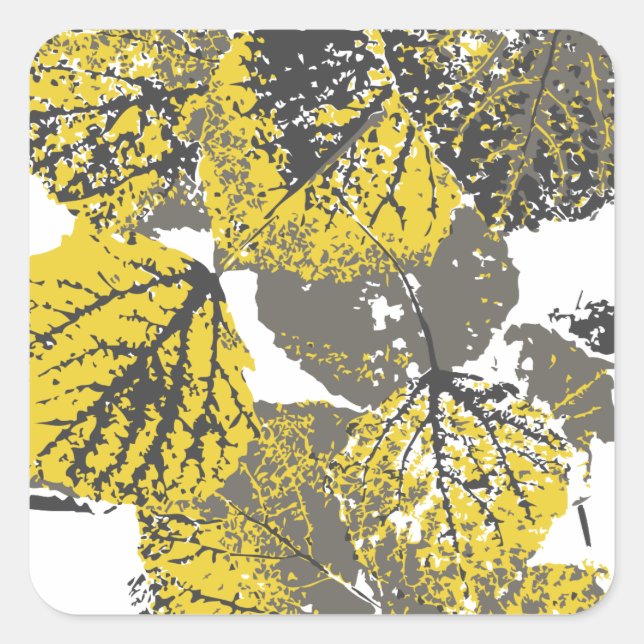 Adesivo Quadrado folhas de aspen (Frente)