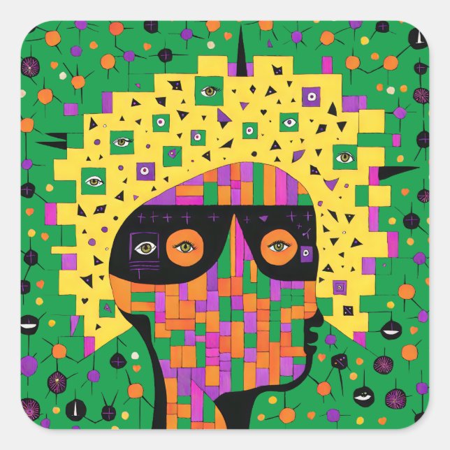 Adesivo Quadrado Folk 001 Nancy (Frente)