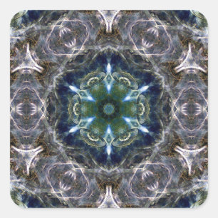 Adesivo Quadrado Folk Mandala Classic Round Sticker