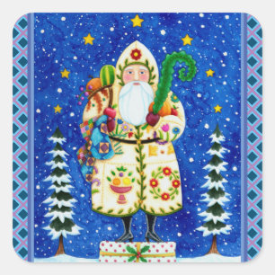 ADESIVO QUADRADO FOLKART BALTIMORE QUILADO PAI NATAL PRIMITIVO