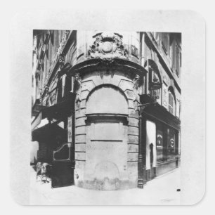 Adesivo Quadrado Fontaine de la Reine, rua Santo-Denis, Paris