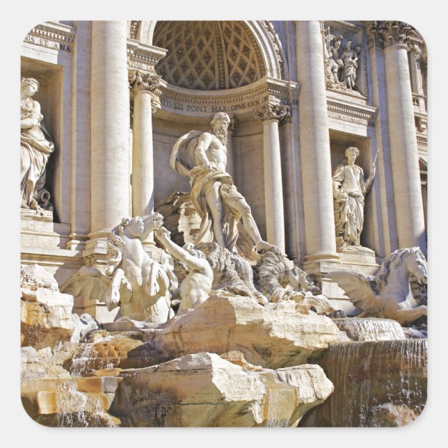 Adesivo Quadrado fonte da Trevi (Frente)