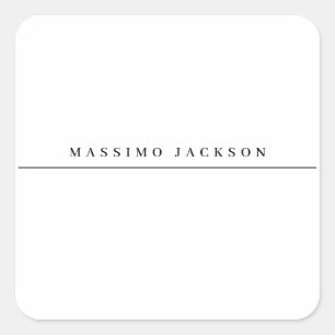 Adesivo Quadrado Fonte Serif Minimalista Elegante e Profissional