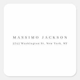 Adesivo Quadrado Fonte Serif Minimalista Elegante e Profissional
