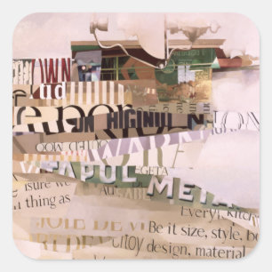 Adesivo Quadrado Fora da estação