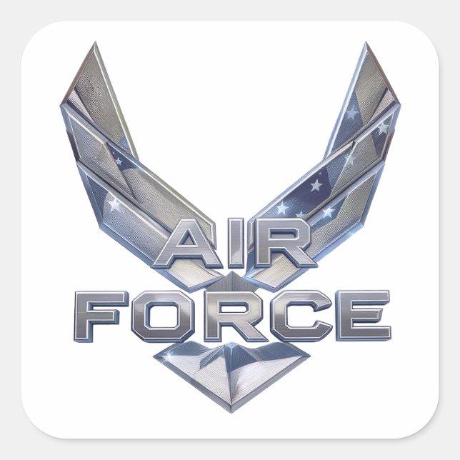 Adesivo Quadrado Força Aérea (USAF) (Frente)