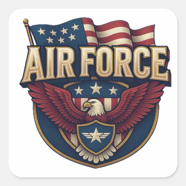 Adesivo Quadrado Força Aérea (USAF) (Frente)