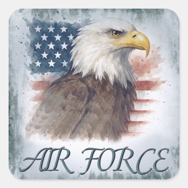 Adesivo Quadrado Força Aérea (USAF) (Frente)