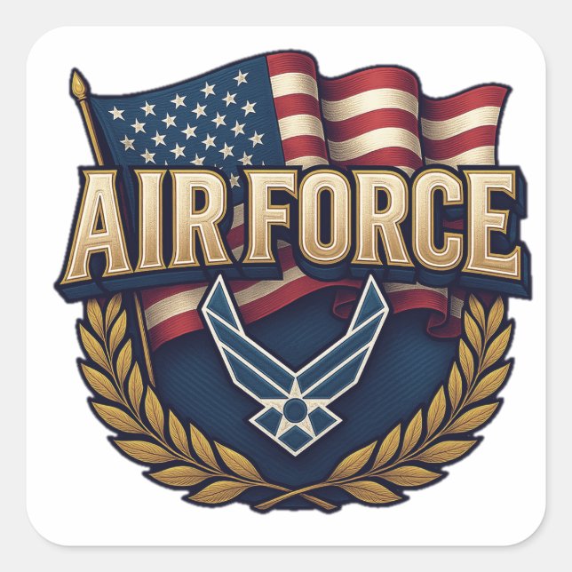 Adesivo Quadrado Força Aérea (USAF) (Frente)
