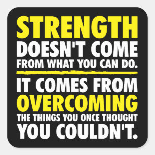 Adesivo Quadrado Força - Motivação