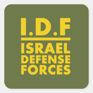 Adesivo Quadrado Forças de Defesa de Israel IDF2 - ENG - CHEIO