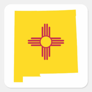 Adesivo Quadrado Forma de New mexico