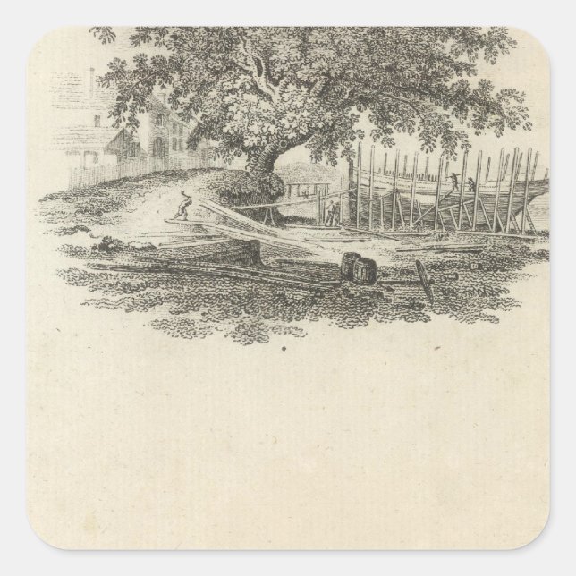 Adesivo Quadrado Forma em que William Penn (Frente)