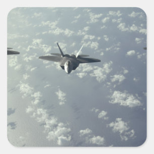 Adesivo Quadrado Formação de três navios de Raptores F-22