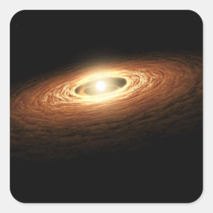 Adesivo Quadrado Formação do cristal do silicato