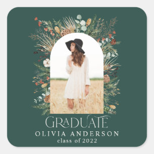 Adesivo Quadrado Formando arca fotografia terracotta verde botânic