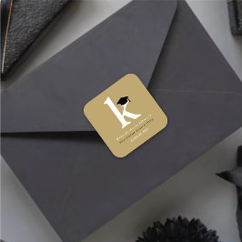 Adesivo Quadrado Formando Clássico Simples Monograma Boné de format