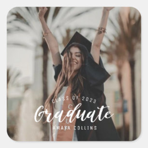 Adesivo Quadrado Formando de Segundo grau de Graduação