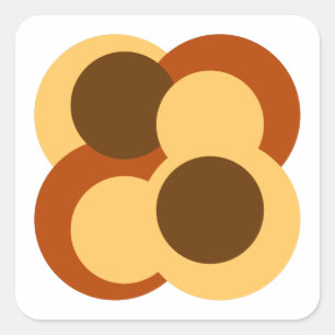 Adesivo Quadrado Formas circulares geométricas abstratas
