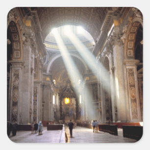 Adesivo Quadrado Formas de luz solar despejam através das janelas