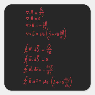 Adesivo Quadrado Fórmula de Física