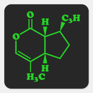 Adesivo Quadrado Fórmula Química Molecular de Nepetalactona de Ca
