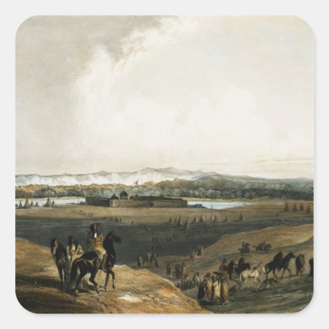 Adesivo Quadrado Fort Union on the Missouri, placa 28 do volume 2 (Frente)