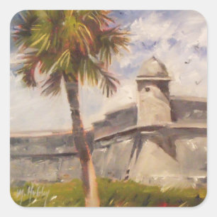 Adesivo Quadrado Forte de St Augustine - Castillo de San Marcos