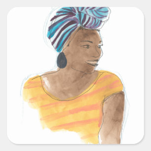 Adesivo Quadrado Forte e Bonita