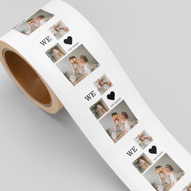 Adesivo Quadrado Foto da Colagem de Tendência e nós amamos seu pres (Criador carregado)