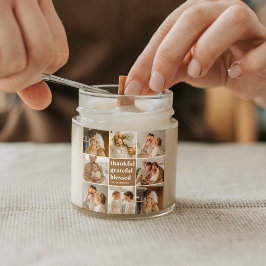 Adesivo Quadrado Foto da família Collage | Agradecido, Abençoado