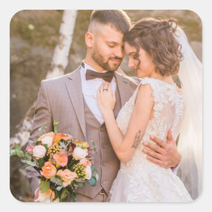 Adesivo Quadrado Foto de Casal Personalizada
