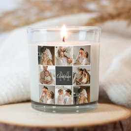 Adesivo Quadrado Foto de Colagem da Família Moderna e Presente Pers