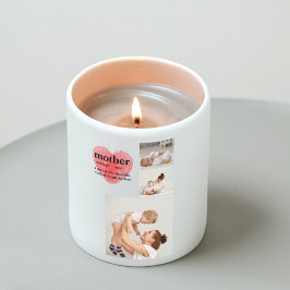 Adesivo Quadrado Foto de Colagem Moderna e Presente Mãe do Coração 