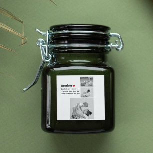 Adesivo Quadrado Foto de Colagem Moderna e Texto Vermelho Doente Mã