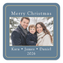 Foto de Família Personalizada Natal Ouro Minimalis