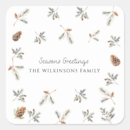 Adesivo Quadrado Foto de Natal natural