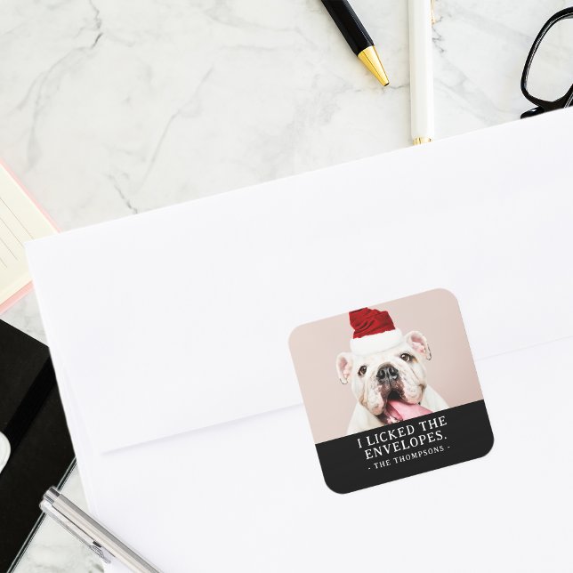 Adesivo Quadrado Foto de Natal Personalizada e Engraçada (Criador carregado)