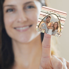 Adesivo Quadrado Foto de Primavera com ranhura de Bunny Strike