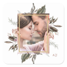 Foto de Quadro Botânico Simples com Praça Monogram