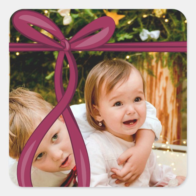 ADESIVO QUADRADO FOTO DO ARCO DE CRANBERRY RIBBON (Frente)