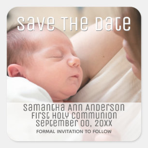 Adesivo Quadrado Foto em primeiro lugar, minimalista de comunhão sa