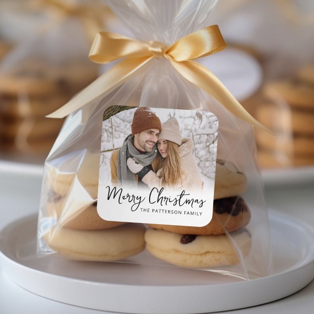 Adesivo Quadrado Foto Mínima Feliz Natal (Criador carregado)