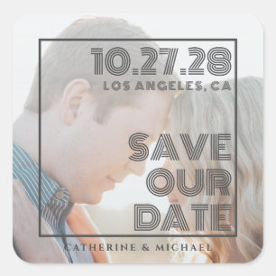 Adesivo Quadrado Foto minimalista simples e moderna tipografia a pr