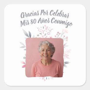 Adesivo Quadrado Foto Personasta 80 Años