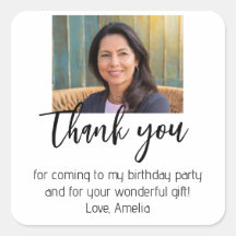 Foto simples moderna Aniversário Obrigado