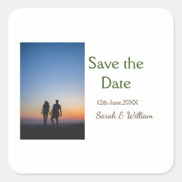 Adesivo Quadrado Foto típica de tipografia elegante branca, modelo 