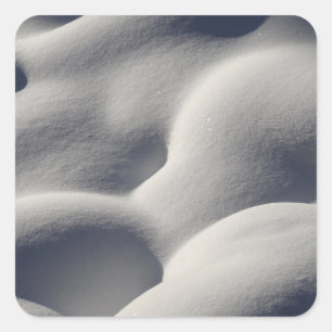 Adesivo Quadrado Fotografia de Abstrato de Neve Esparsa