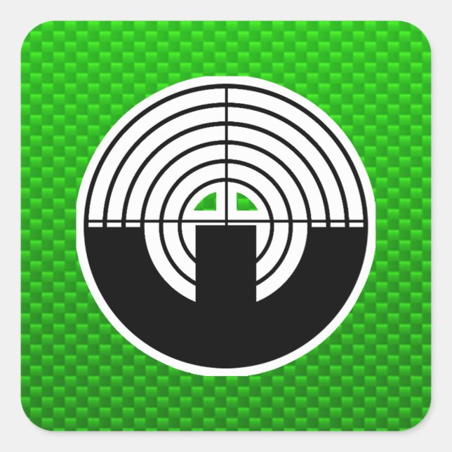 Adesivo Quadrado Fotografia do Esporte Verde (Frente)