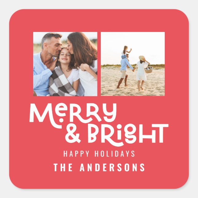 Adesivo Quadrado Fotografia mínima moderna 2 Fotografia Natal (Frente)